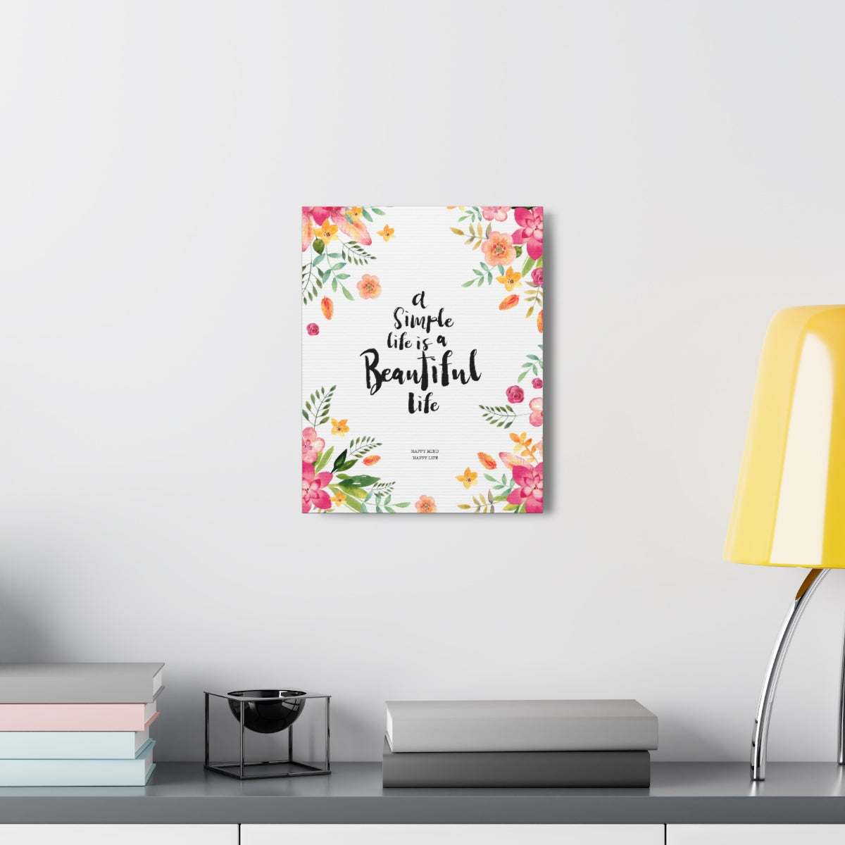 Scripture Walls Inspirational Wall Art Simple Life Is Beautiful Motivation Wall Decor for Home Office Gym Inspiring Success Quote Print Ready to Hang Unframed-Express Your Love Gifts
