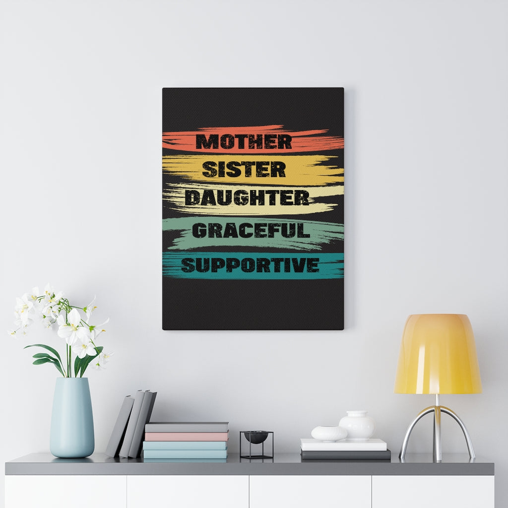 Scripture Walls Inspirational Wall Art Sister Graceful Supportive Wall Art Motivation Wall Decor for Home Office Gym Inspiring Success Quote Print Ready to Hang Unframed-Express Your Love Gifts