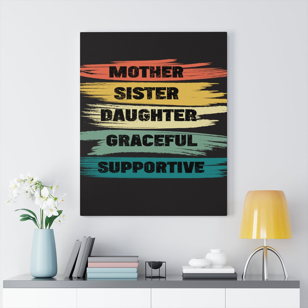 Scripture Walls Inspirational Wall Art Sister Graceful Supportive Wall Art Motivation Wall Decor for Home Office Gym Inspiring Success Quote Print Ready to Hang Unframed-Express Your Love Gifts