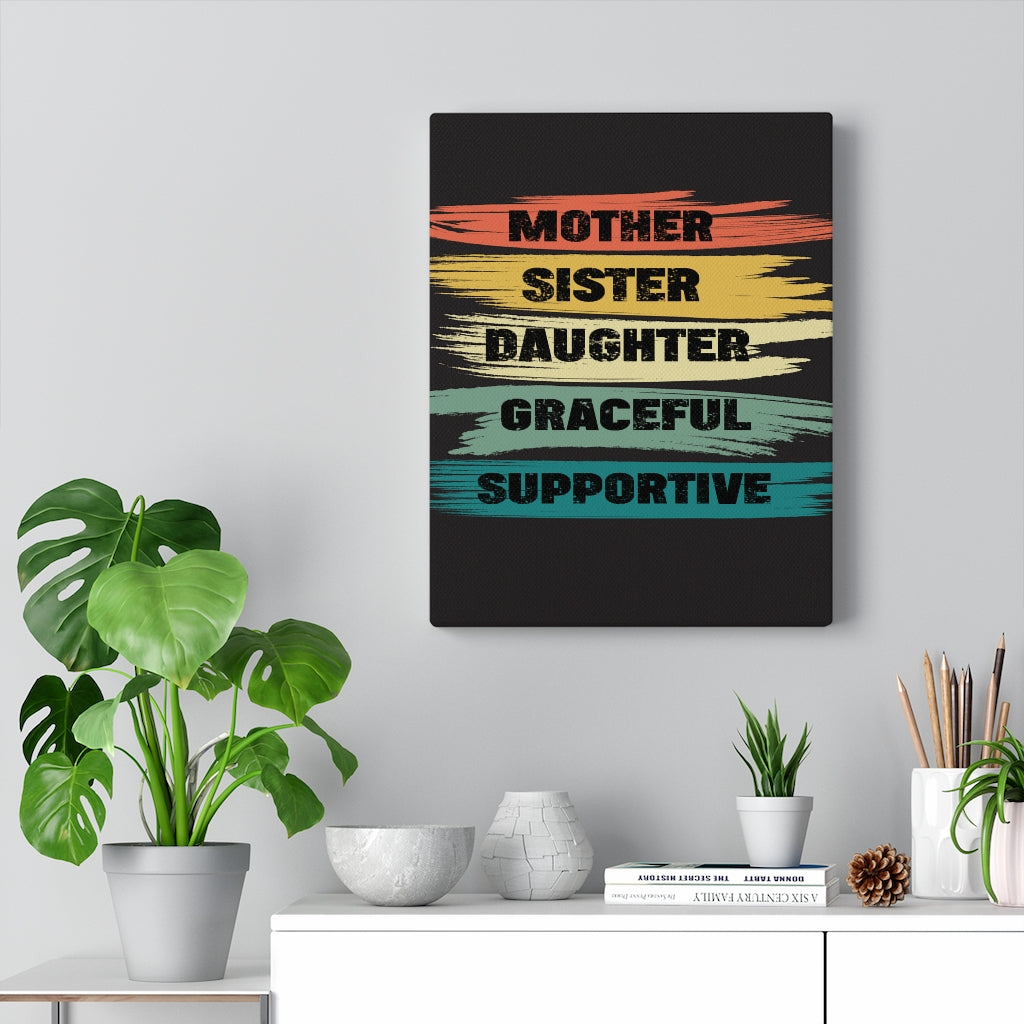 Scripture Walls Inspirational Wall Art Sister Graceful Supportive Wall Art Motivation Wall Decor for Home Office Gym Inspiring Success Quote Print Ready to Hang Unframed-Express Your Love Gifts