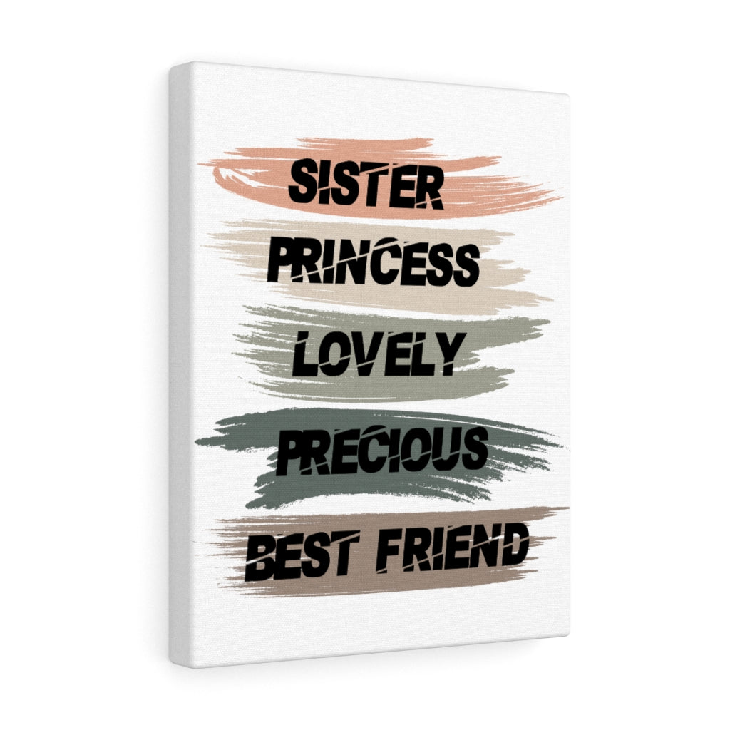 Scripture Walls Inspirational Wall Art Sister Princess Lovely Wall Art Motivation Wall Decor for Home Office Gym Inspiring Success Quote Print Ready to Hang Unframed-Express Your Love Gifts