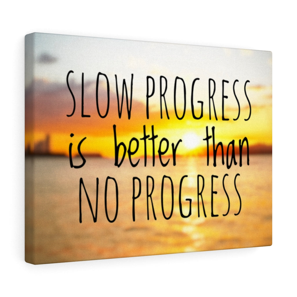 Scripture Walls Inspirational Wall Art Slow Progress Better Than No Progress Motivational Print Ready to Hang Artwork Unframed-Express Your Love Gifts