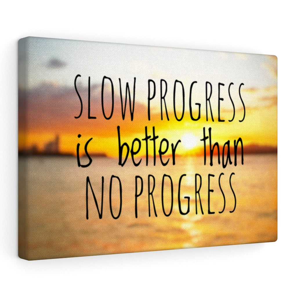 Scripture Walls Inspirational Wall Art Slow Progress Better Than No Progress Motivational Print Ready to Hang Artwork Unframed-Express Your Love Gifts