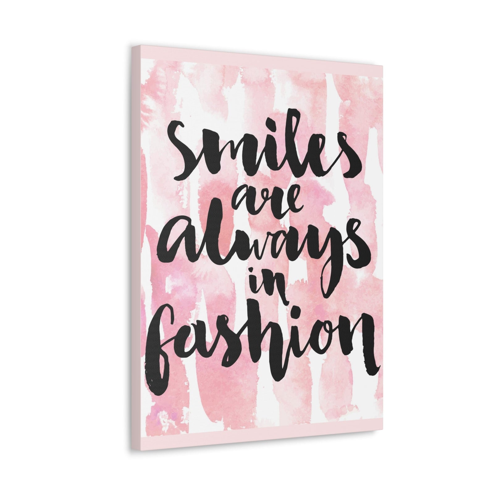 Scripture Walls Inspirational Wall Art Smiles Are Always In Fashion Motivation Wall Decor for Home Office Gym Inspiring Success Quote Print Ready to Hang Unframed-Express Your Love Gifts