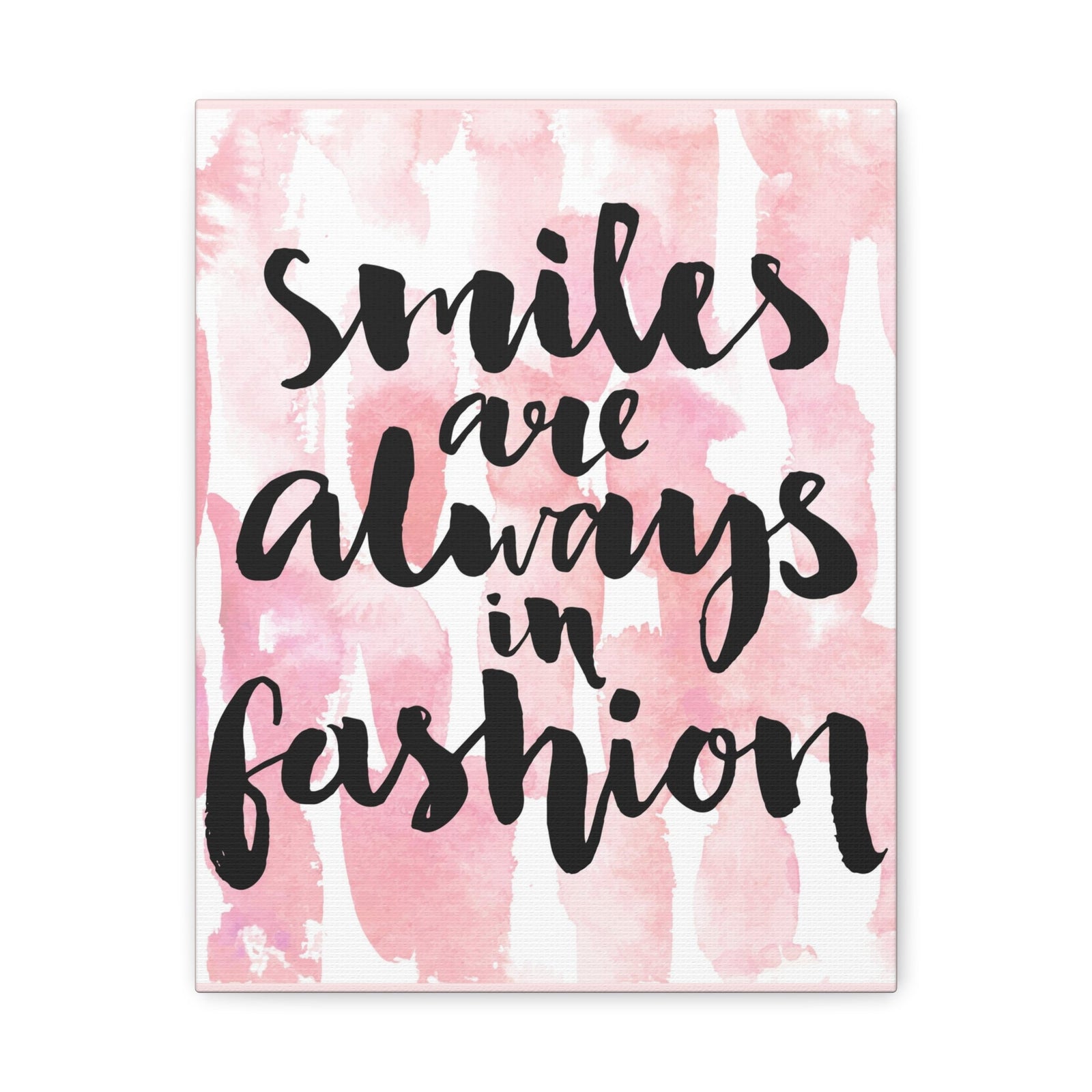 Scripture Walls Inspirational Wall Art Smiles Are Always In Fashion Motivation Wall Decor for Home Office Gym Inspiring Success Quote Print Ready to Hang Unframed-Express Your Love Gifts