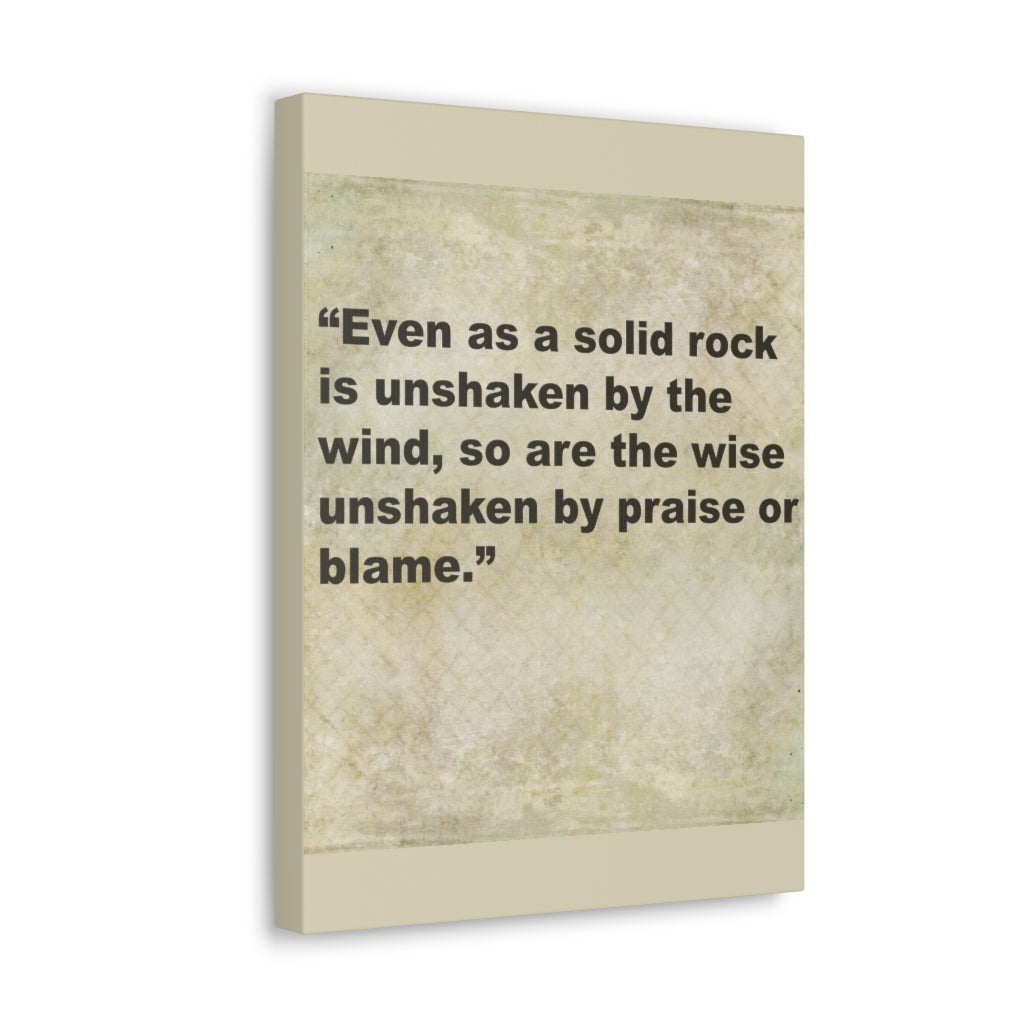 Scripture Walls Inspirational Wall Art Solid Rock Is Unshaken Motivation Wall Decor for Home Office Gym Inspiring Success Quote Print Ready to Hang Unframed-Express Your Love Gifts