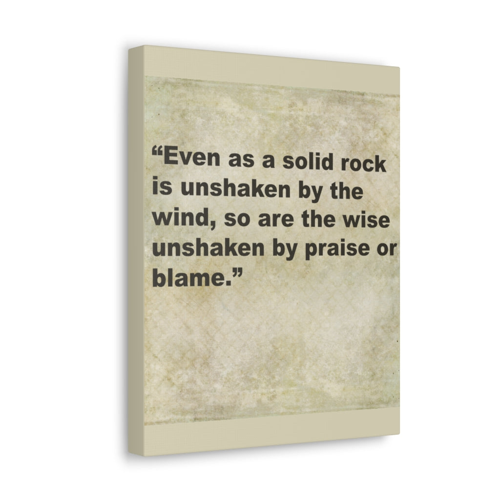 Scripture Walls Inspirational Wall Art Solid Rock Is Unshaken Motivation Wall Decor for Home Office Gym Inspiring Success Quote Print Ready to Hang Unframed-Express Your Love Gifts