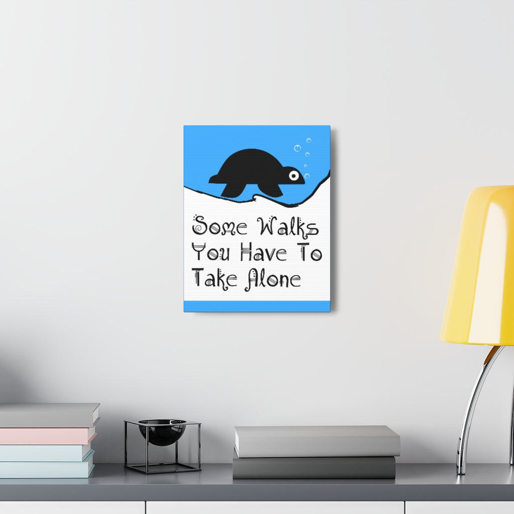 Scripture Walls Inspirational Wall Art Some Walks Take Alone Motivation Wall Decor for Home Office Gym Inspiring Success Quote Print Ready to Hang Unframed-Express Your Love Gifts