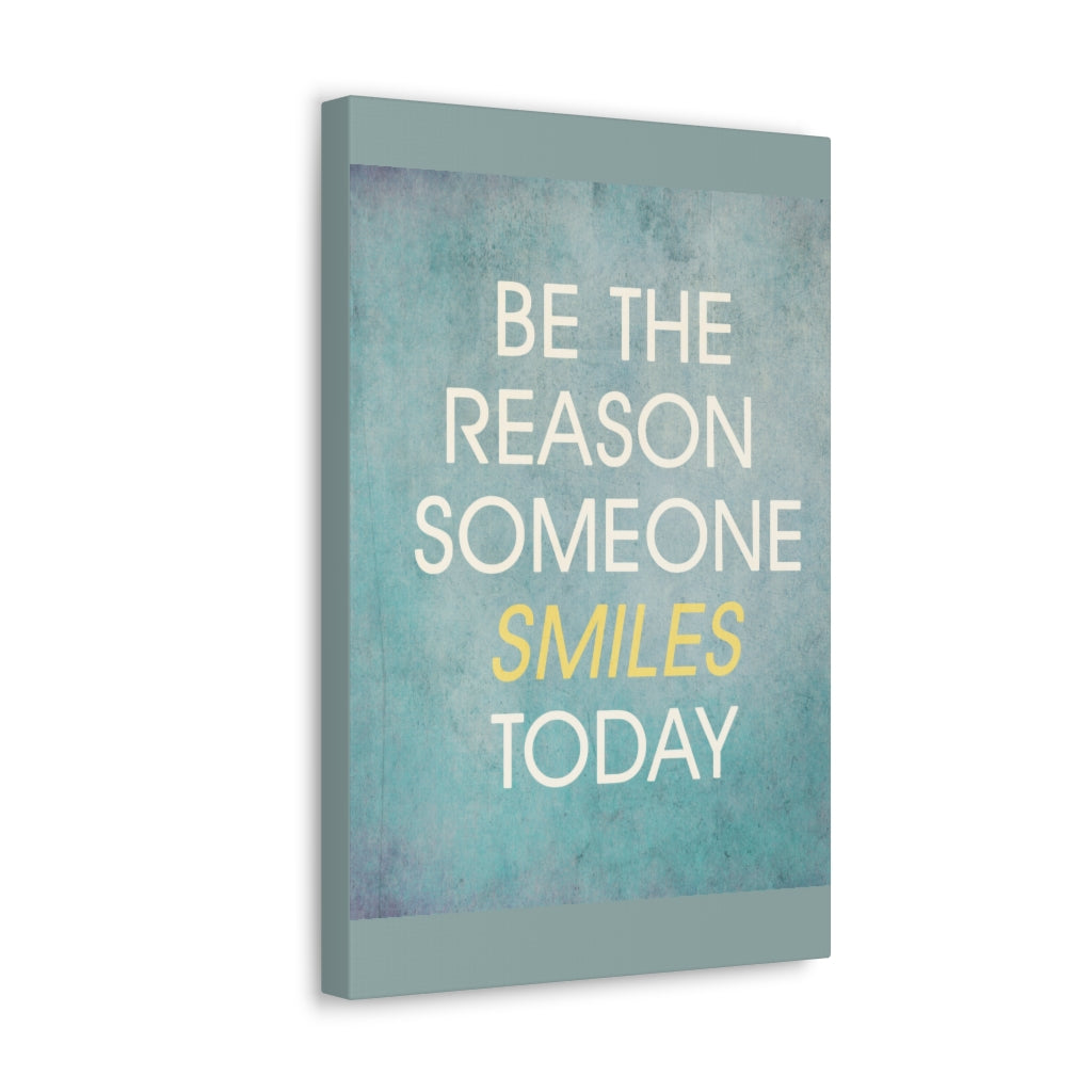 Scripture Walls Inspirational Wall Art Someone Smiles Today Motivation Wall Decor for Home Office Gym Inspiring Success Quote Print Ready to Hang Unframed-Express Your Love Gifts