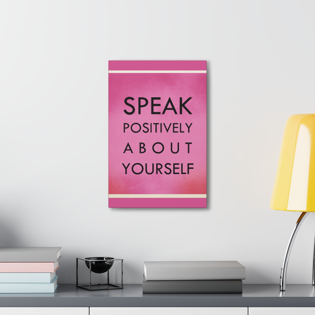 Scripture Walls Inspirational Wall Art Speak Positively Motivation Wall Decor for Home Office Gym Inspiring Success Quote Print Ready to Hang Unframed-Express Your Love Gifts
