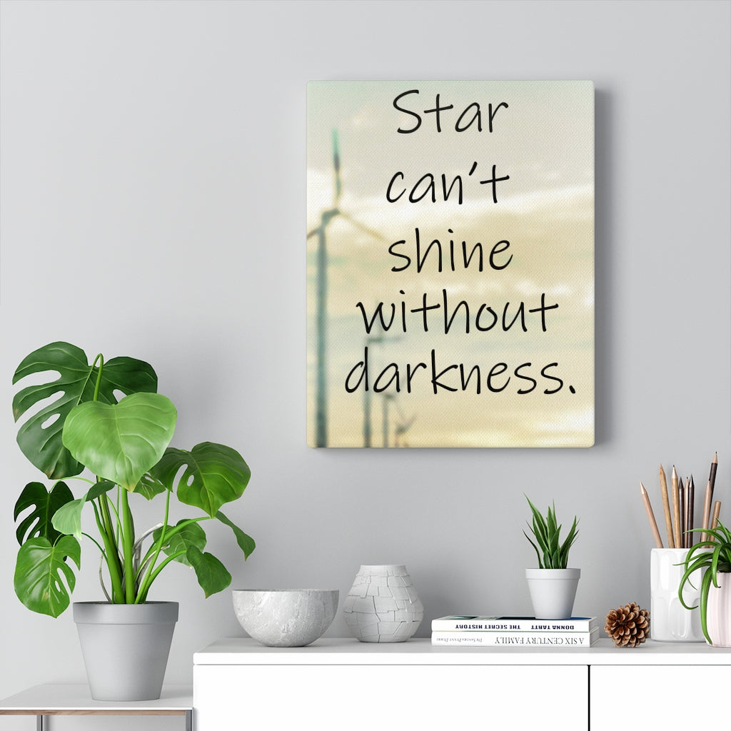 Scripture Walls Inspirational Wall Art Star Can't Shine Without Darkness Motivational Print Ready to Hang Artwork Unframed-Express Your Love Gifts