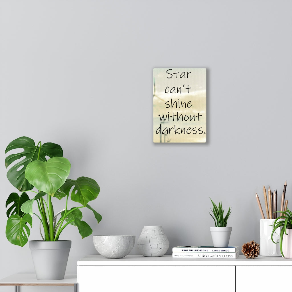 Scripture Walls Inspirational Wall Art Star Can't Shine Without Darkness Motivational Print Ready to Hang Artwork Unframed-Express Your Love Gifts