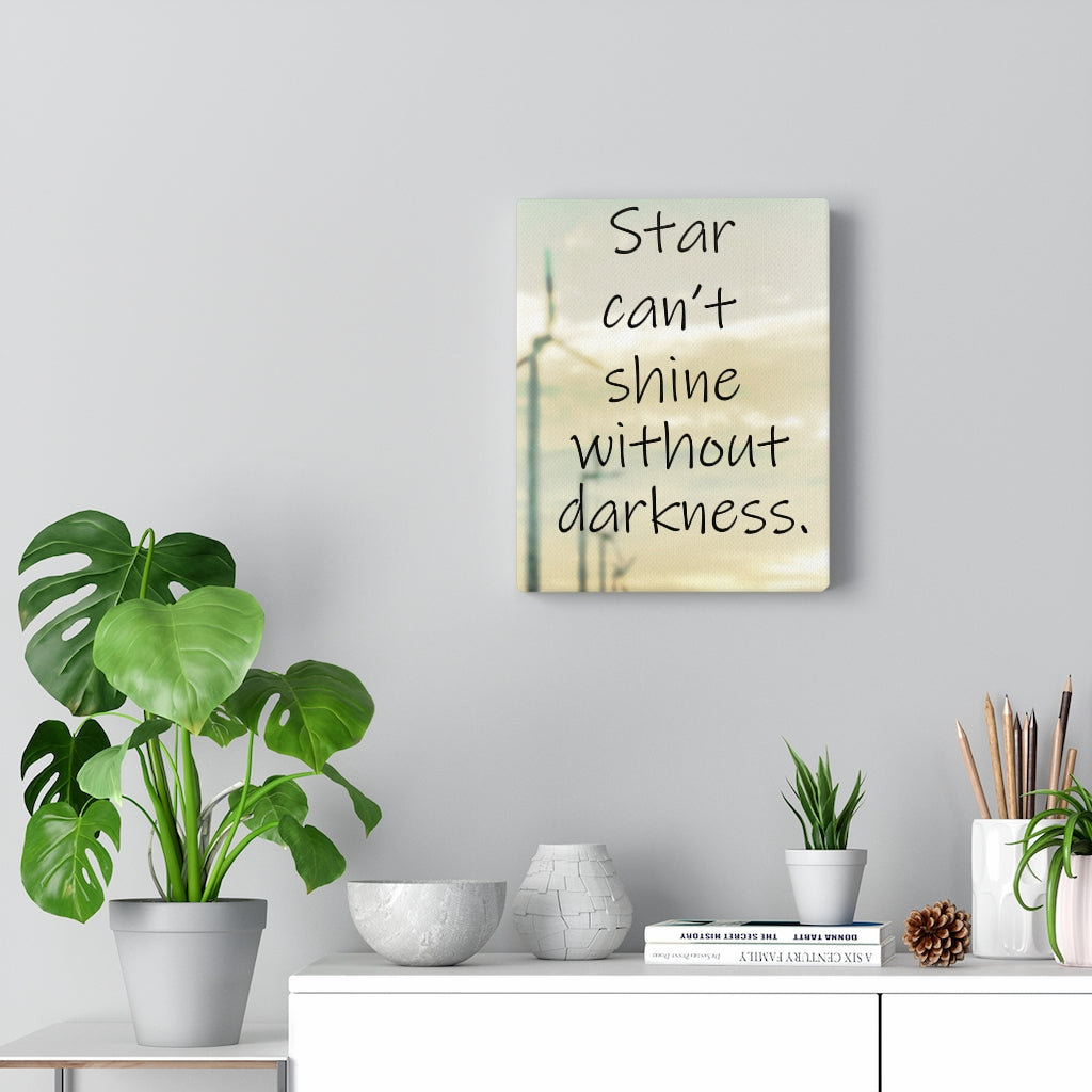 Scripture Walls Inspirational Wall Art Star Can't Shine Without Darkness Motivational Print Ready to Hang Artwork Unframed-Express Your Love Gifts