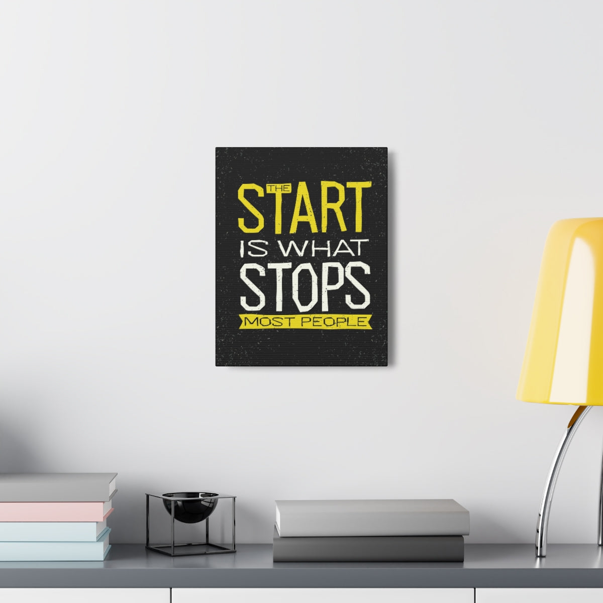 Scripture Walls Inspirational Wall Art Start Is What Stops Most People Motivation Wall Decor for Home Office Gym Inspiring Success Quote Print Ready to Hang Unframed-Express Your Love Gifts