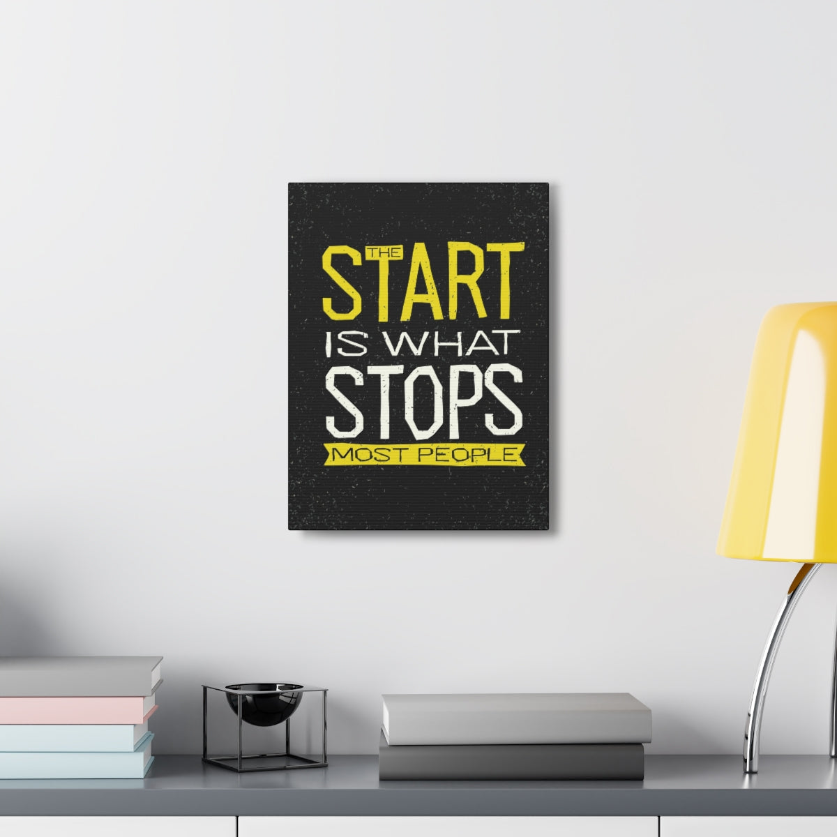 Scripture Walls Inspirational Wall Art Start Is What Stops Most People Motivation Wall Decor for Home Office Gym Inspiring Success Quote Print Ready to Hang Unframed-Express Your Love Gifts
