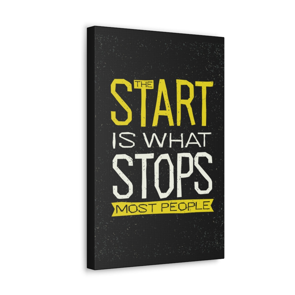 Scripture Walls Inspirational Wall Art Start Is What Stops Motivation Wall Decor for Home Office Gym Inspiring Success Quote Print Ready to Hang Unframed-Express Your Love Gifts