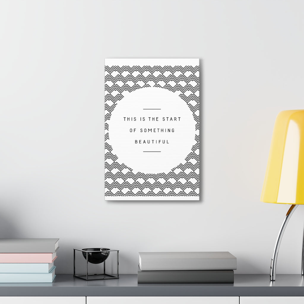 Scripture Walls Inspirational Wall Art Start Something Beautiful Motivation Wall Decor for Home Office Gym Inspiring Success Quote Print Ready to Hang Unframed-Express Your Love Gifts