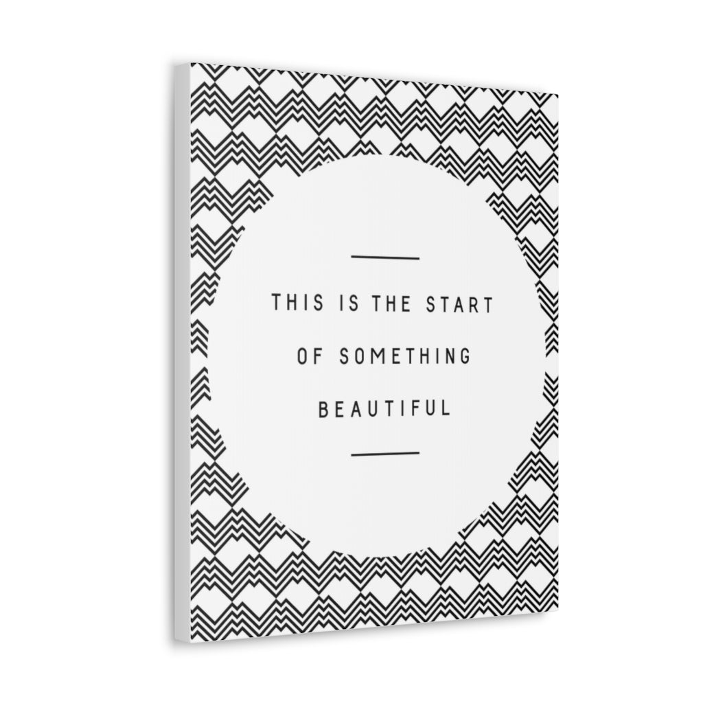 Scripture Walls Inspirational Wall Art Start Something Beautiful Motivation Wall Decor for Home Office Gym Inspiring Success Quote Print Ready to Hang Unframed-Express Your Love Gifts