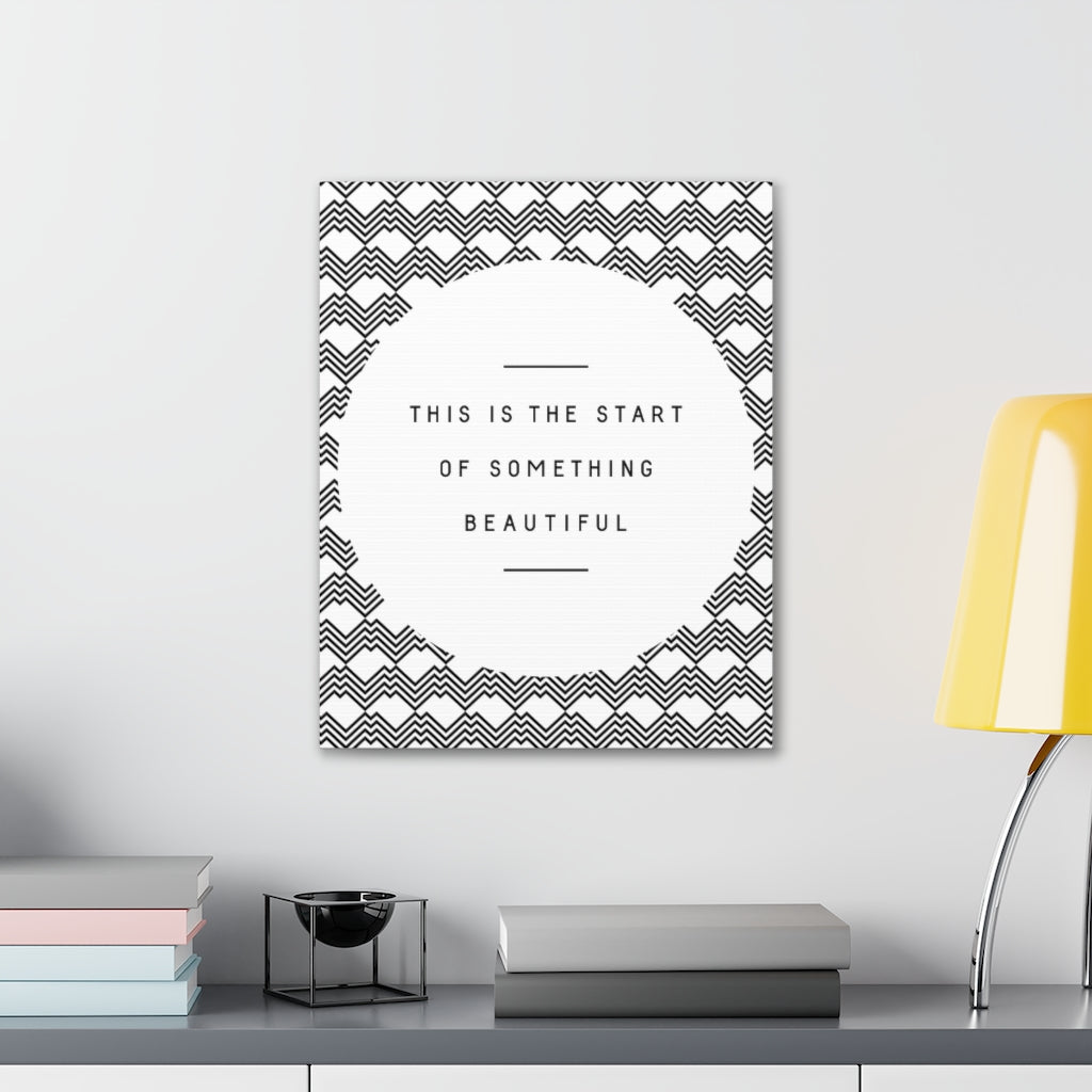 Scripture Walls Inspirational Wall Art Start Something Beautiful Motivation Wall Decor for Home Office Gym Inspiring Success Quote Print Ready to Hang Unframed-Express Your Love Gifts