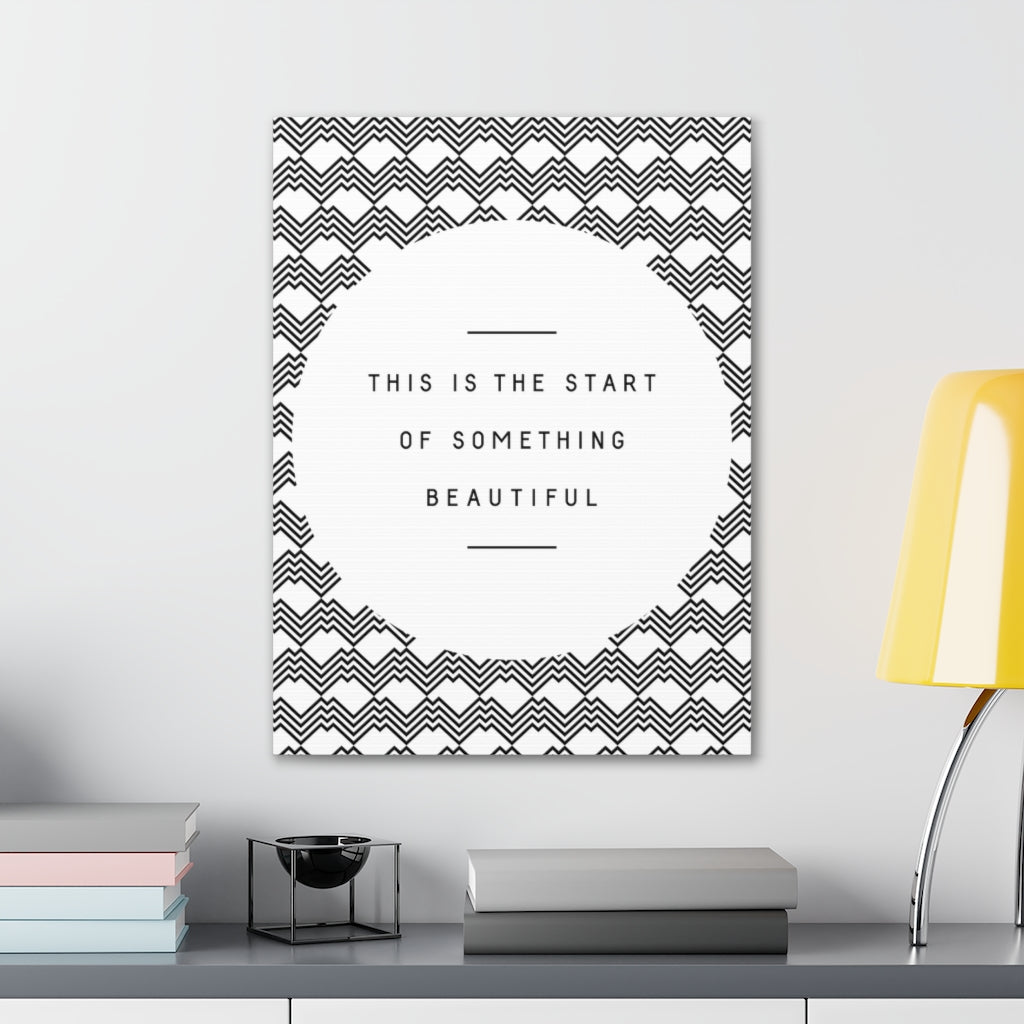 Scripture Walls Inspirational Wall Art Start Something Beautiful Motivation Wall Decor for Home Office Gym Inspiring Success Quote Print Ready to Hang Unframed-Express Your Love Gifts