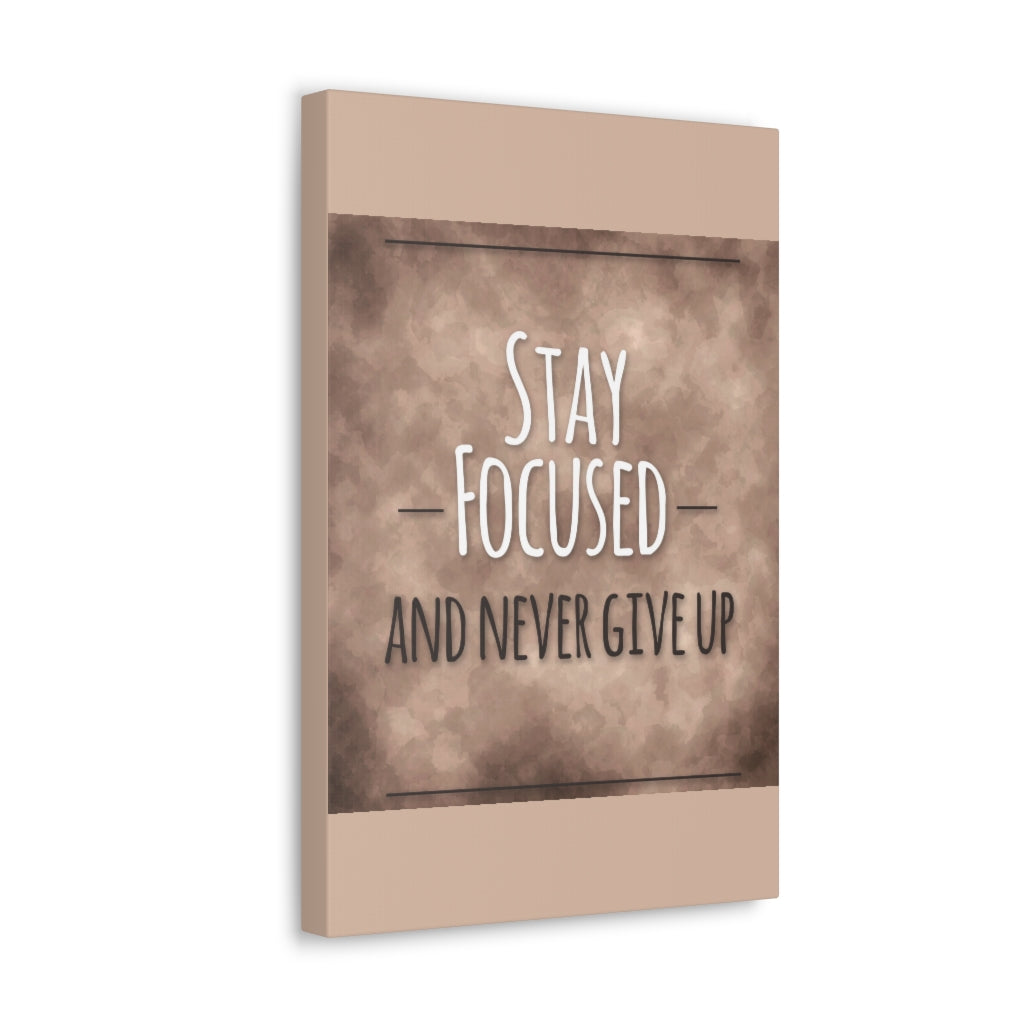 Scripture Walls Inspirational Wall Art Stay Focused Never Give Up Motivation Wall Decor for Home Office Gym Inspiring Success Quote Print Ready to Hang Unframed-Express Your Love Gifts