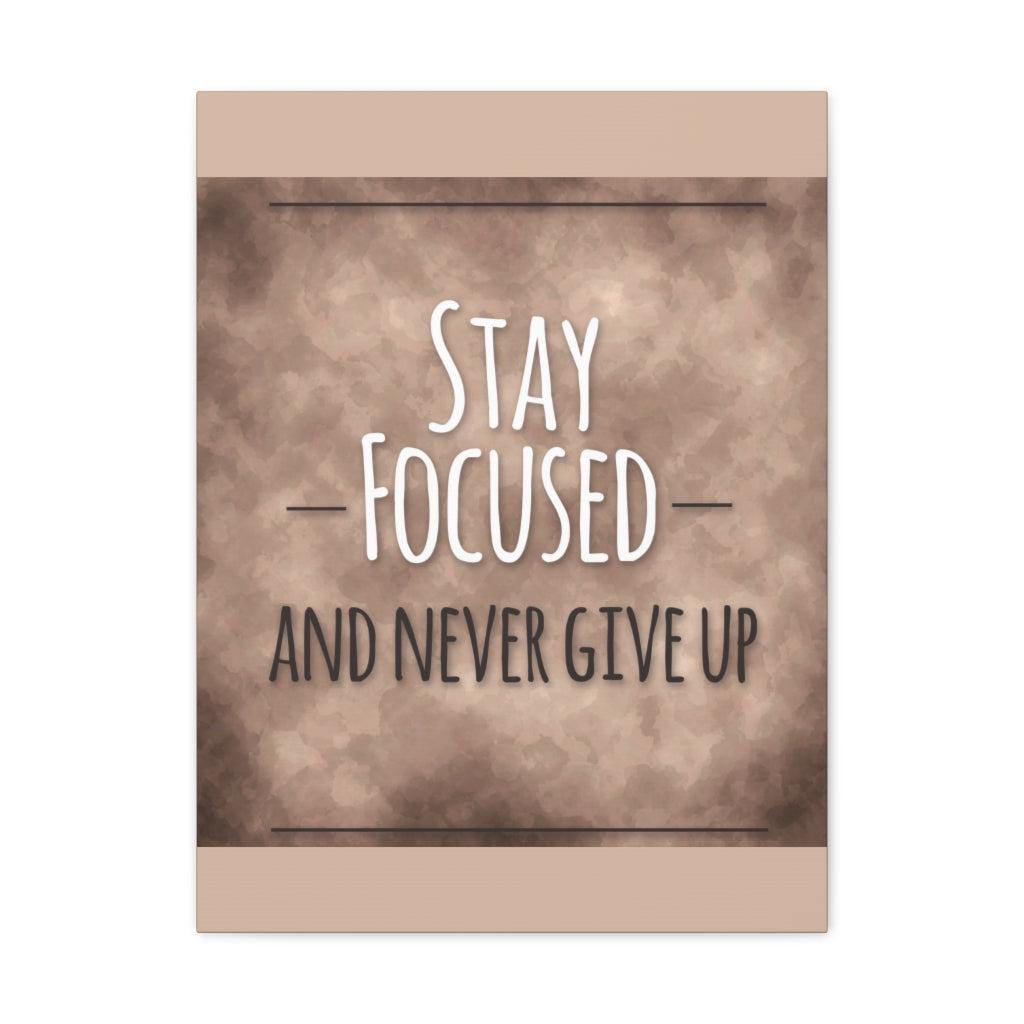 Scripture Walls Inspirational Wall Art Stay Focused Never Give Up Motivation Wall Decor for Home Office Gym Inspiring Success Quote Print Ready to Hang Unframed-Express Your Love Gifts
