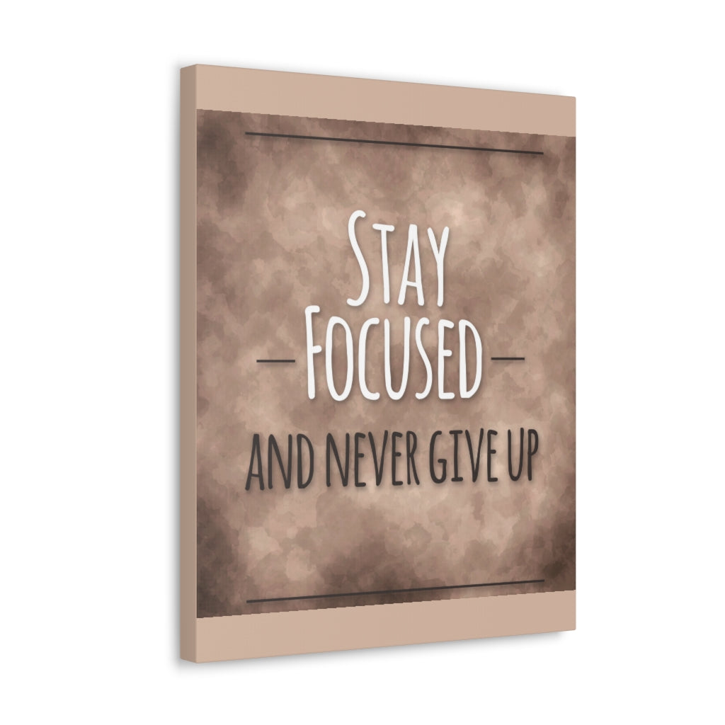 Scripture Walls Inspirational Wall Art Stay Focused Never Give Up Motivation Wall Decor for Home Office Gym Inspiring Success Quote Print Ready to Hang Unframed-Express Your Love Gifts
