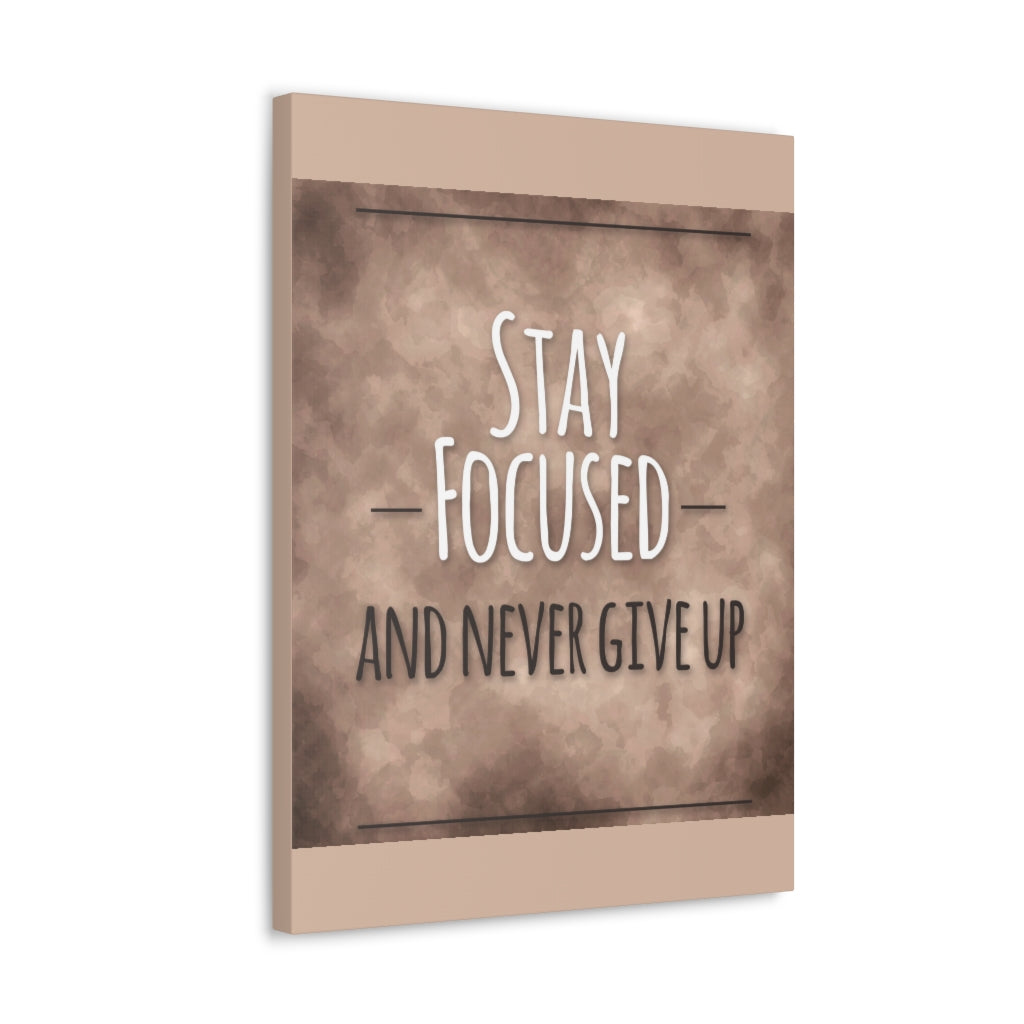 Scripture Walls Inspirational Wall Art Stay Focused Never Give Up Motivation Wall Decor for Home Office Gym Inspiring Success Quote Print Ready to Hang Unframed-Express Your Love Gifts