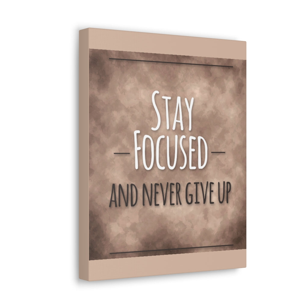 Scripture Walls Inspirational Wall Art Stay Focused Never Give Up Motivation Wall Decor for Home Office Gym Inspiring Success Quote Print Ready to Hang Unframed-Express Your Love Gifts
