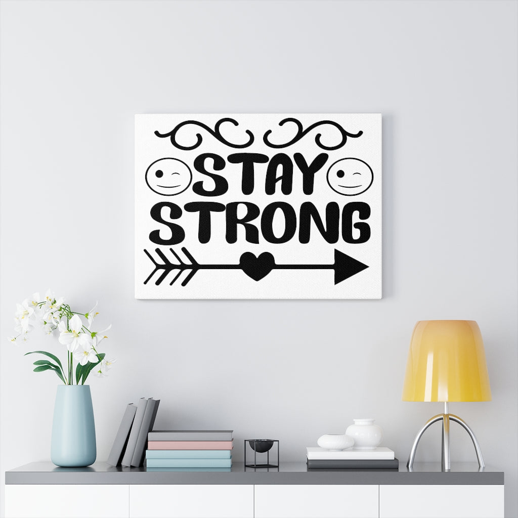 Scripture Walls Inspirational Wall Art Stay Strong Smiley Wall Art Motivation Wall Decor for Home Office Gym Inspiring Success Quote Print Ready to Hang Unframed-Express Your Love Gifts