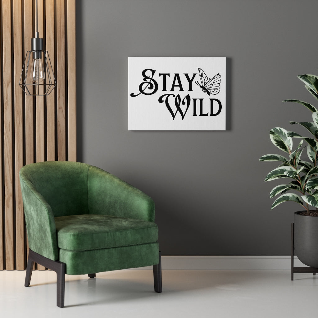 Scripture Walls Inspirational Wall Art Stay Wild Butterfly Wall Art Motivation Wall Decor for Home Office Gym Inspiring Success Quote Print Ready to Hang Unframed-Express Your Love Gifts