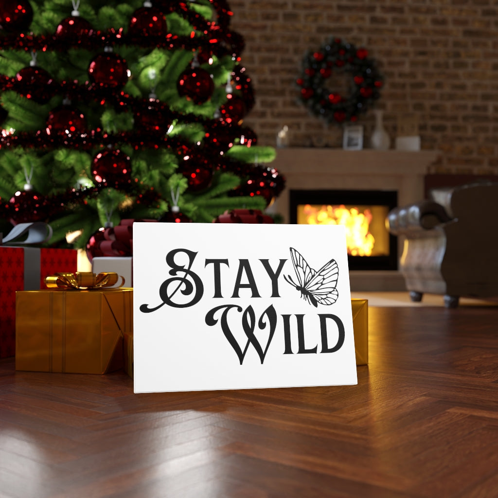 Scripture Walls Inspirational Wall Art Stay Wild Butterfly Wall Art Motivation Wall Decor for Home Office Gym Inspiring Success Quote Print Ready to Hang Unframed-Express Your Love Gifts