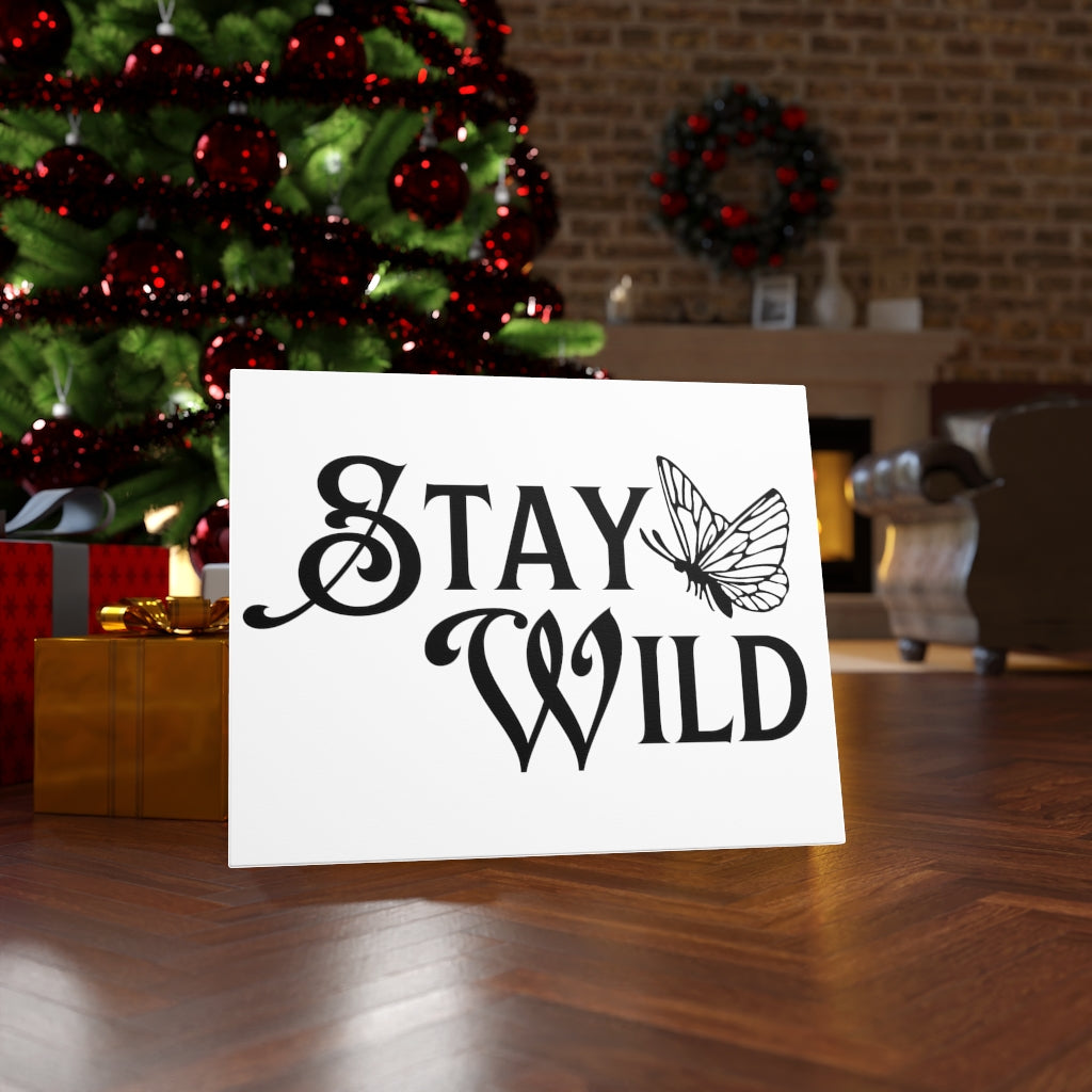 Scripture Walls Inspirational Wall Art Stay Wild Butterfly Wall Art Motivation Wall Decor for Home Office Gym Inspiring Success Quote Print Ready to Hang Unframed-Express Your Love Gifts