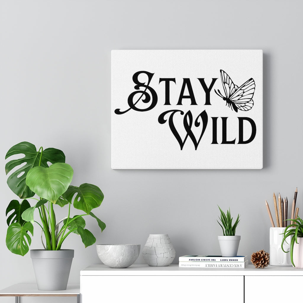 Scripture Walls Inspirational Wall Art Stay Wild Butterfly Wall Art Motivation Wall Decor for Home Office Gym Inspiring Success Quote Print Ready to Hang Unframed-Express Your Love Gifts