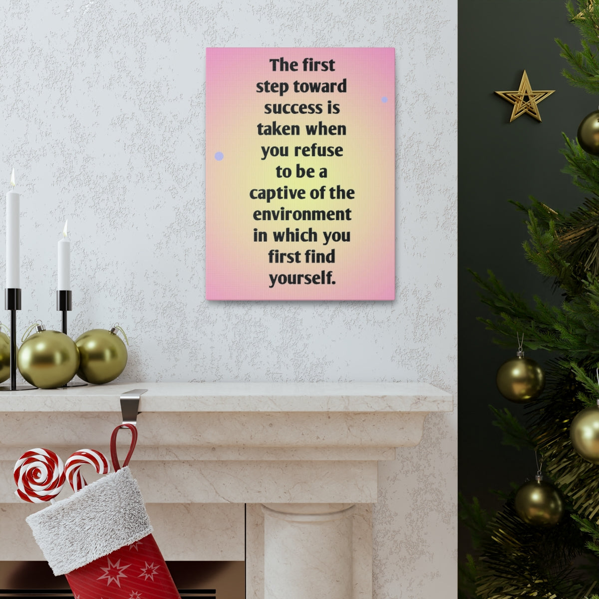 Scripture Walls Inspirational Wall Art Step Toward Success Motivation Wall Decor for Home Office Gym Inspiring Success Quote Print Ready to Hang Unframed-Express Your Love Gifts