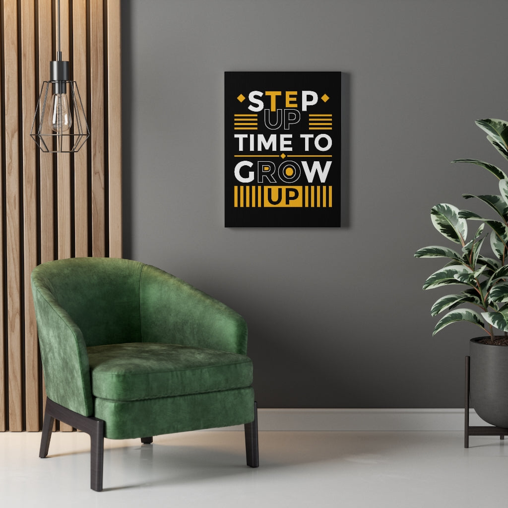 Scripture Walls Inspirational Wall Art Step Up Time To Grow Up Wall Art Motivation Wall Decor for Home Office Gym Inspiring Success Quote Print Ready to Hang Unframed-Express Your Love Gifts