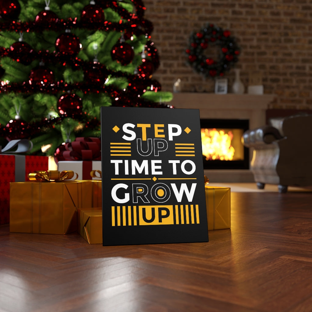 Scripture Walls Inspirational Wall Art Step Up Time To Grow Up Wall Art Motivation Wall Decor for Home Office Gym Inspiring Success Quote Print Ready to Hang Unframed-Express Your Love Gifts