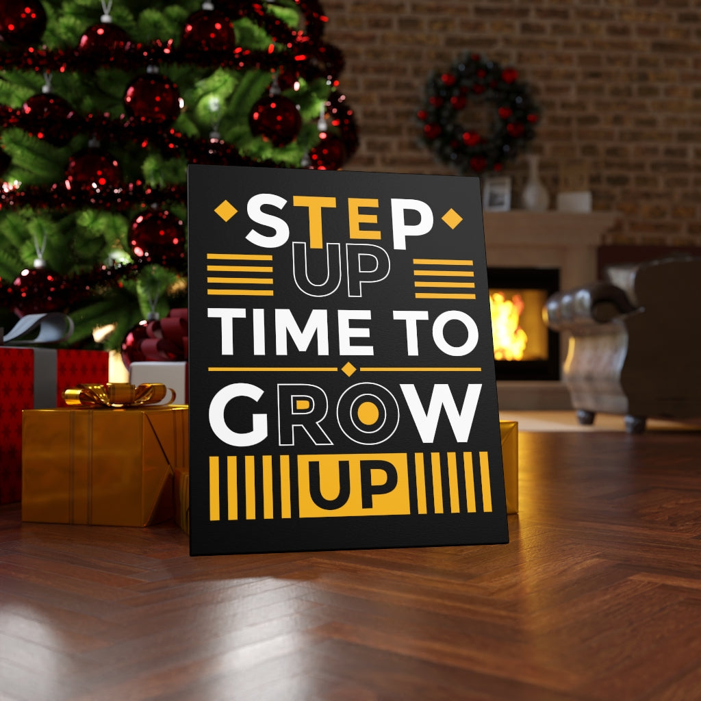 Scripture Walls Inspirational Wall Art Step Up Time To Grow Up Wall Art Motivation Wall Decor for Home Office Gym Inspiring Success Quote Print Ready to Hang Unframed-Express Your Love Gifts