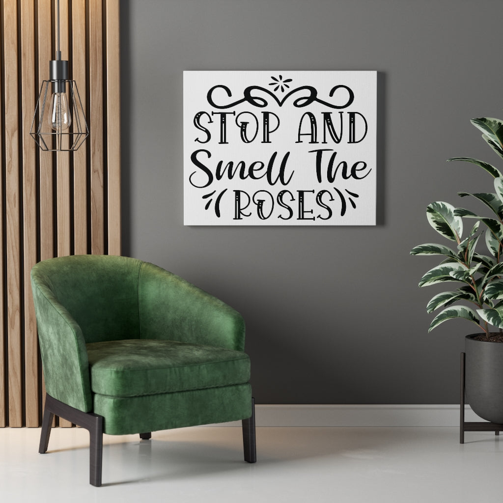 Scripture Walls Inspirational Wall Art Stop And Smell The Roses Wall Art Motivation Wall Decor for Home Office Gym Inspiring Success Quote Print Ready to Hang Unframed-Express Your Love Gifts