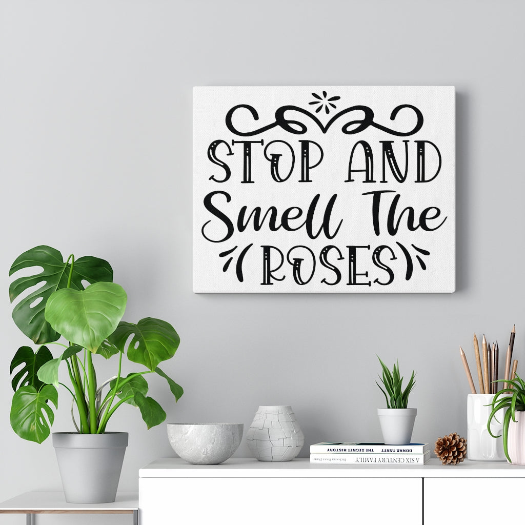 Scripture Walls Inspirational Wall Art Stop And Smell The Roses Wall Art Motivation Wall Decor for Home Office Gym Inspiring Success Quote Print Ready to Hang Unframed-Express Your Love Gifts