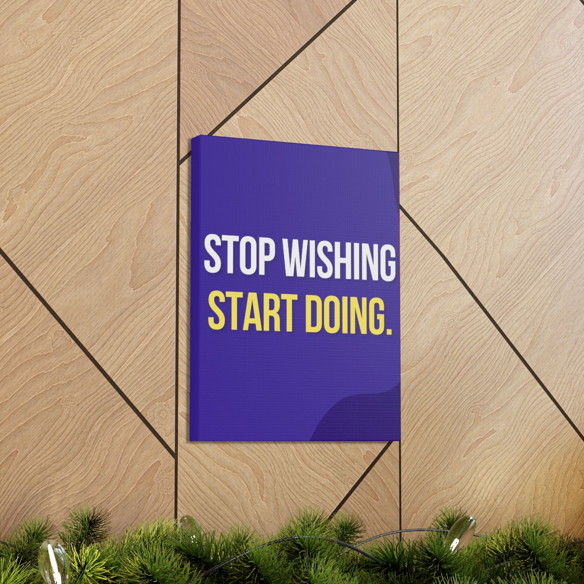 Scripture Walls Inspirational Wall Art Stop Wishing Start Doing Motivation Wall Decor for Home Office Gym Inspiring Success Quote Print Ready to Hang Unframed-Express Your Love Gifts