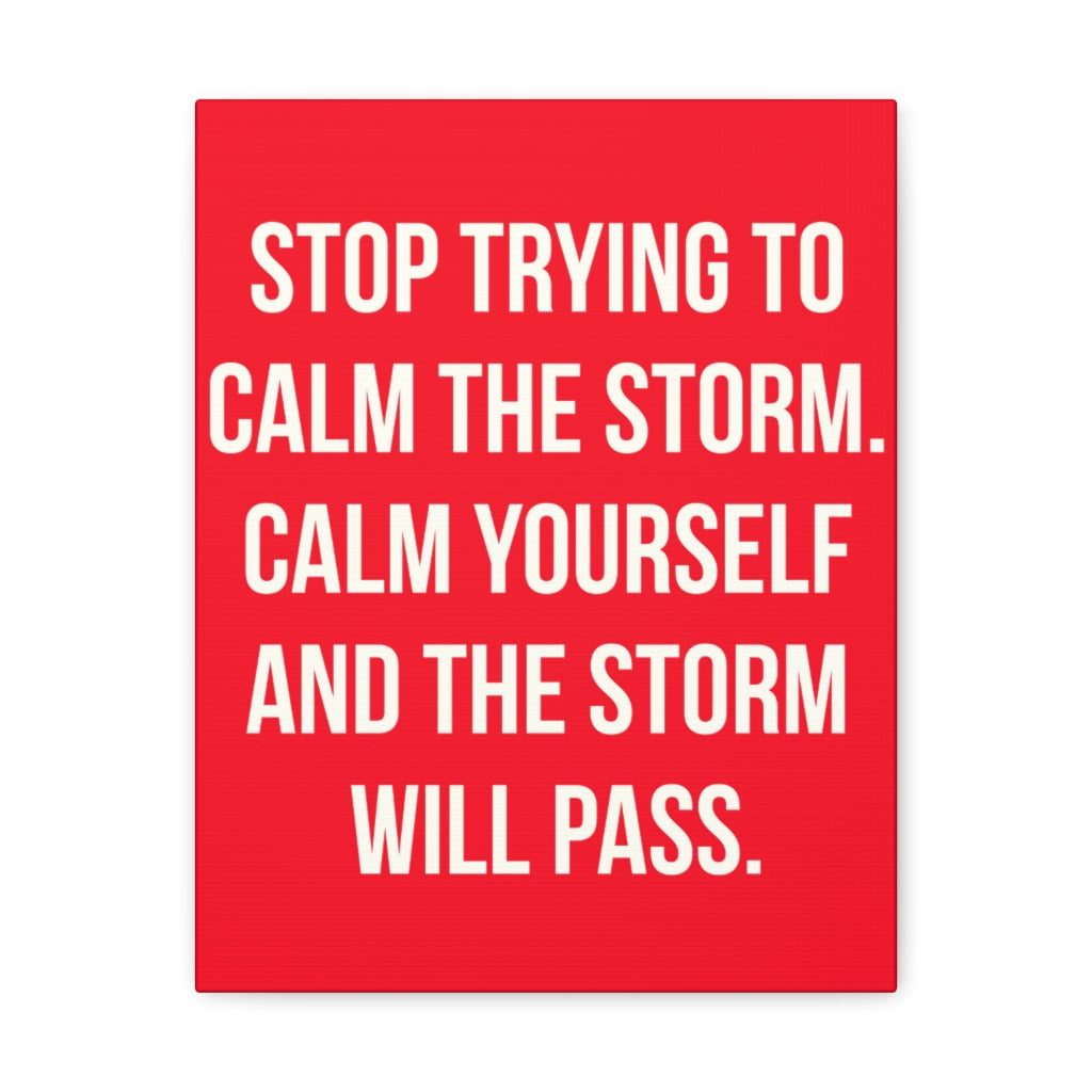 Scripture Walls Inspirational Wall Art Storm Will Pass Motivation Wall Decor for Home Office Gym Inspiring Success Quote Print Ready to Hang Unframed-Express Your Love Gifts
