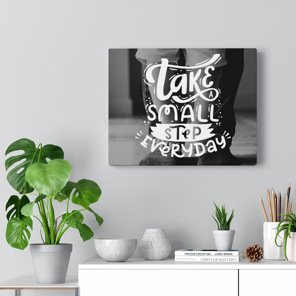 Scripture Walls Inspirational Wall Art Take Small Step Everyday Wall Art Motivational Motto Inspiring Prints Artwork Decor Ready to Hang Unframed-Express Your Love Gifts