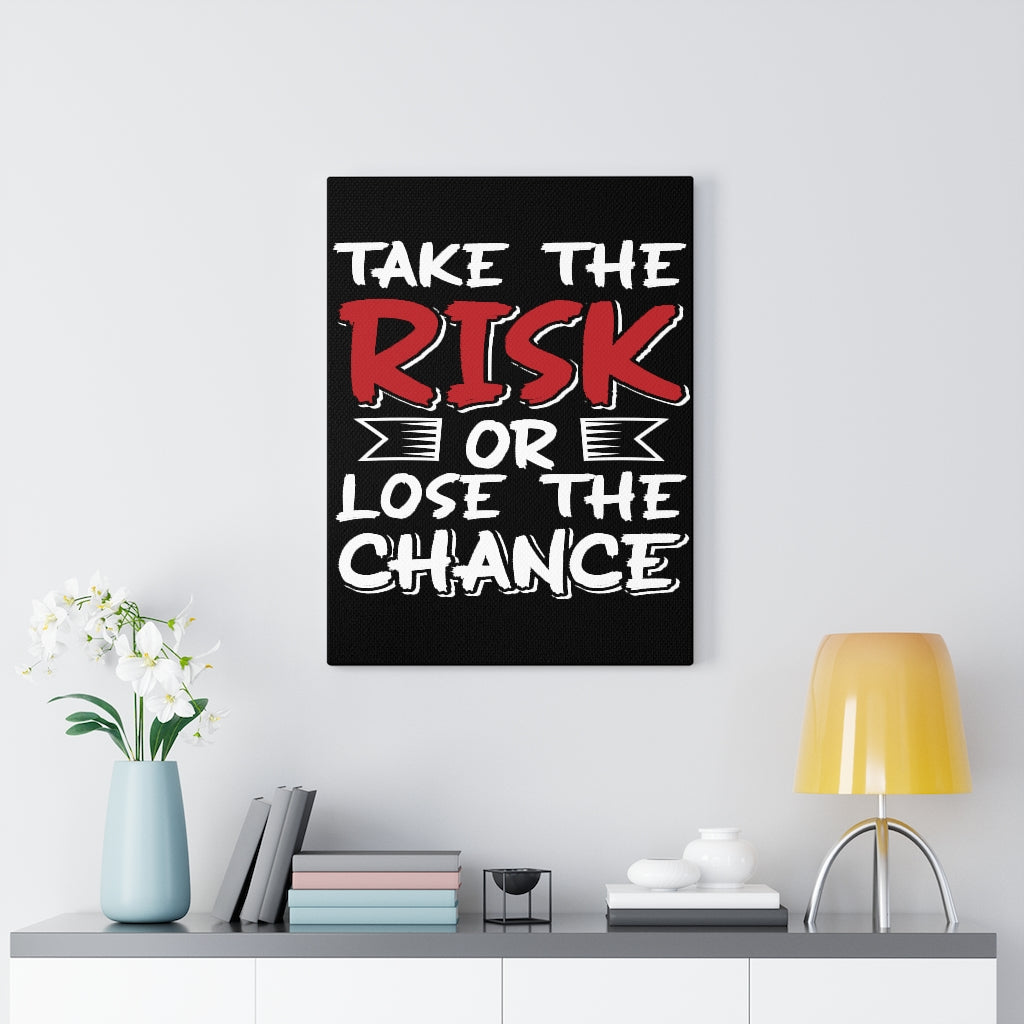 Scripture Walls Inspirational Wall Art Take The Risk Or Lose The Change Wall Art Motivation Wall Decor for Home Office Gym Inspiring Success Quote Print Ready to Hang Unframed-Express Your Love Gifts