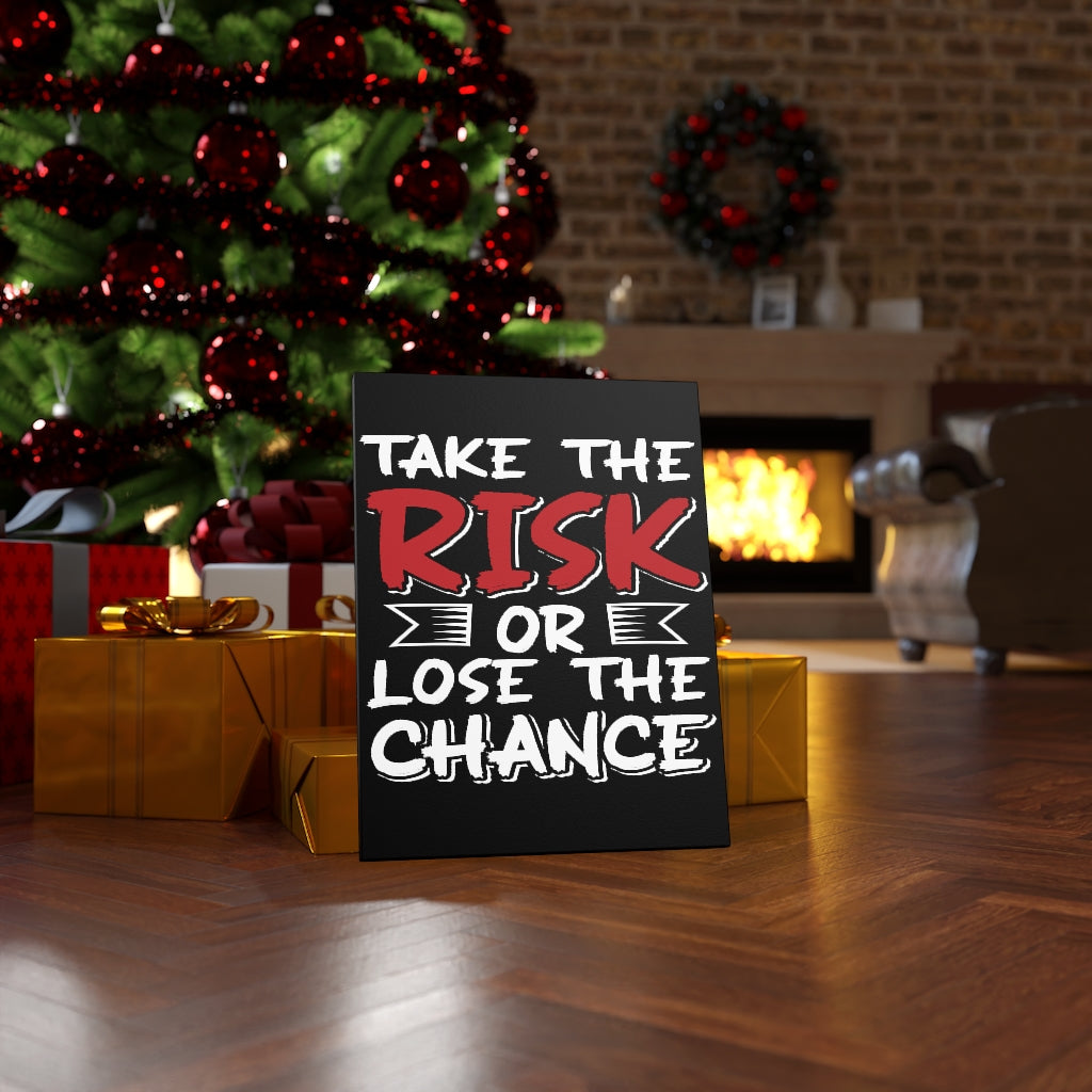 Scripture Walls Inspirational Wall Art Take The Risk Or Lose The Change Wall Art Motivation Wall Decor for Home Office Gym Inspiring Success Quote Print Ready to Hang Unframed-Express Your Love Gifts