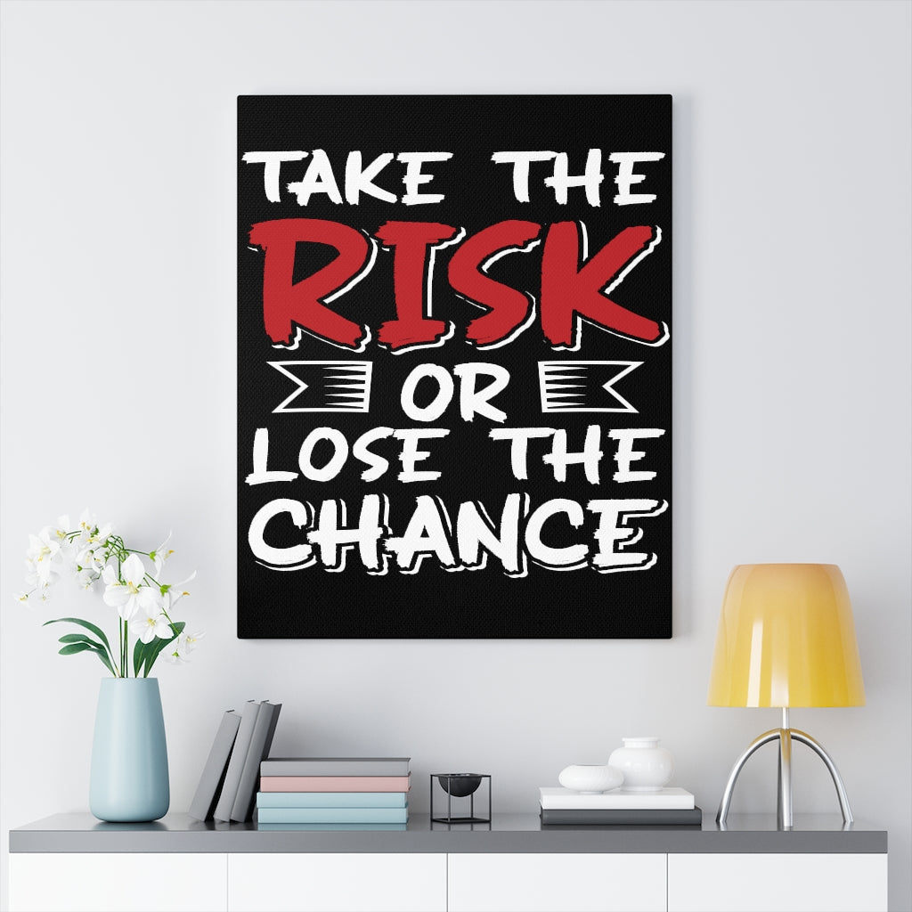 Scripture Walls Inspirational Wall Art Take The Risk Or Lose The Change Wall Art Motivation Wall Decor for Home Office Gym Inspiring Success Quote Print Ready to Hang Unframed-Express Your Love Gifts