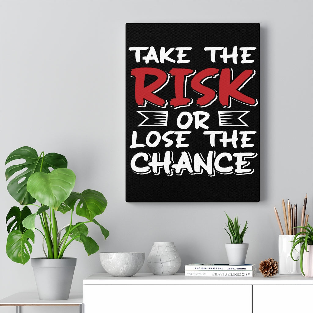 Scripture Walls Inspirational Wall Art Take The Risk Or Lose The Change Wall Art Motivation Wall Decor for Home Office Gym Inspiring Success Quote Print Ready to Hang Unframed-Express Your Love Gifts