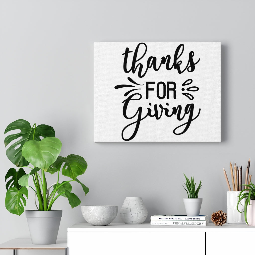 Scripture Walls Inspirational Wall Art Thanks For Giving Wall Art Motivation Wall Decor for Home Office Gym Inspiring Success Quote Print Ready to Hang Unframed-Express Your Love Gifts