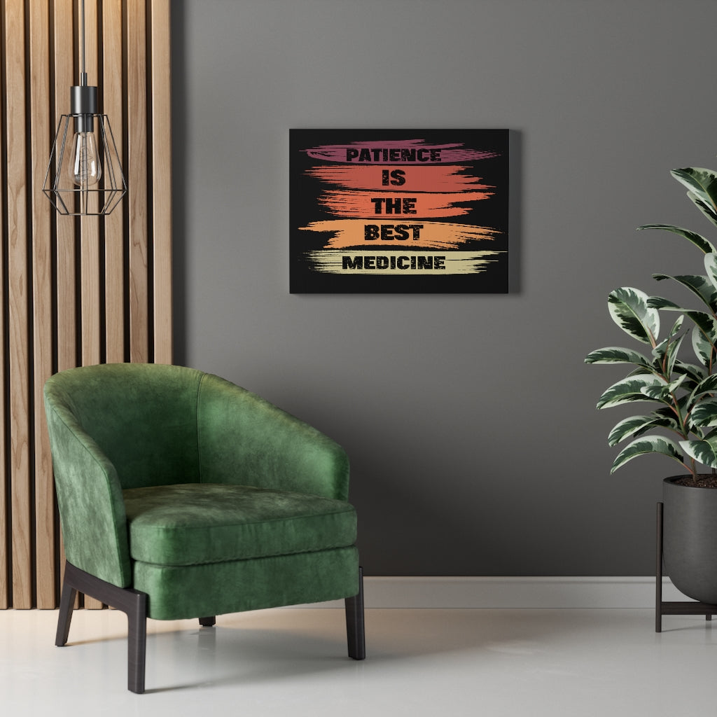 Scripture Walls Inspirational Wall Art The Best Medicine Is Patience Wall Art Motivation Wall Decor for Home Office Gym Inspiring Success Quote Print Ready to Hang Unframed-Express Your Love Gifts