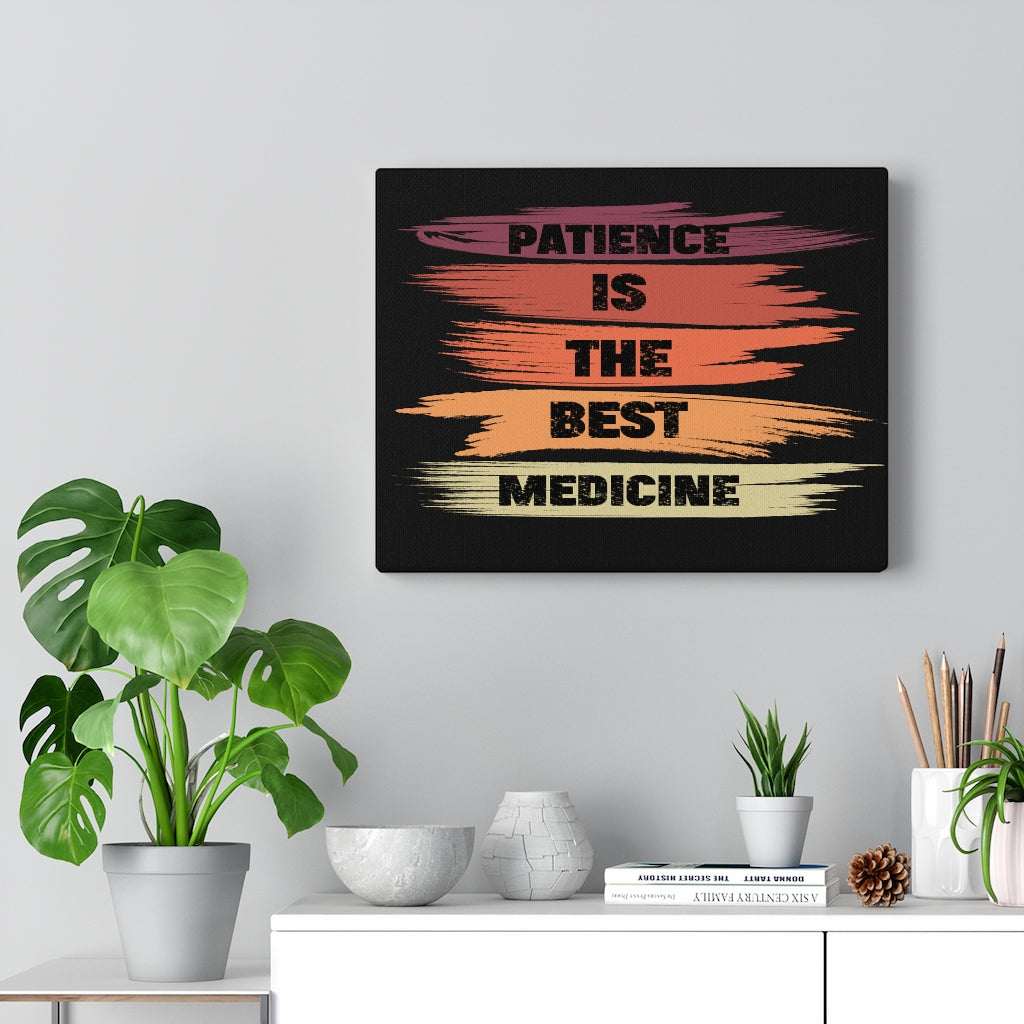 Scripture Walls Inspirational Wall Art The Best Medicine Is Patience Wall Art Motivation Wall Decor for Home Office Gym Inspiring Success Quote Print Ready to Hang Unframed-Express Your Love Gifts